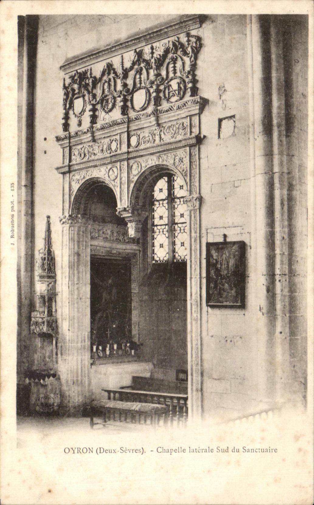 Oyron (Deux-Sèvres) — Chapelle latérale Sud du Sanctuaire — J. Robucheton phot. - 133