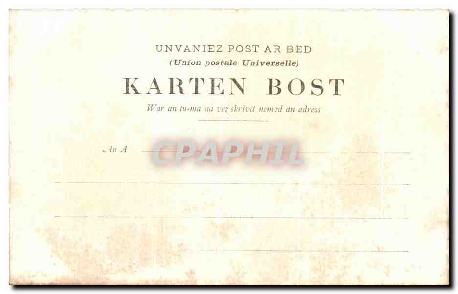 CPA Tregastel La Pierre branlante Enfants Folklore — Rückseite