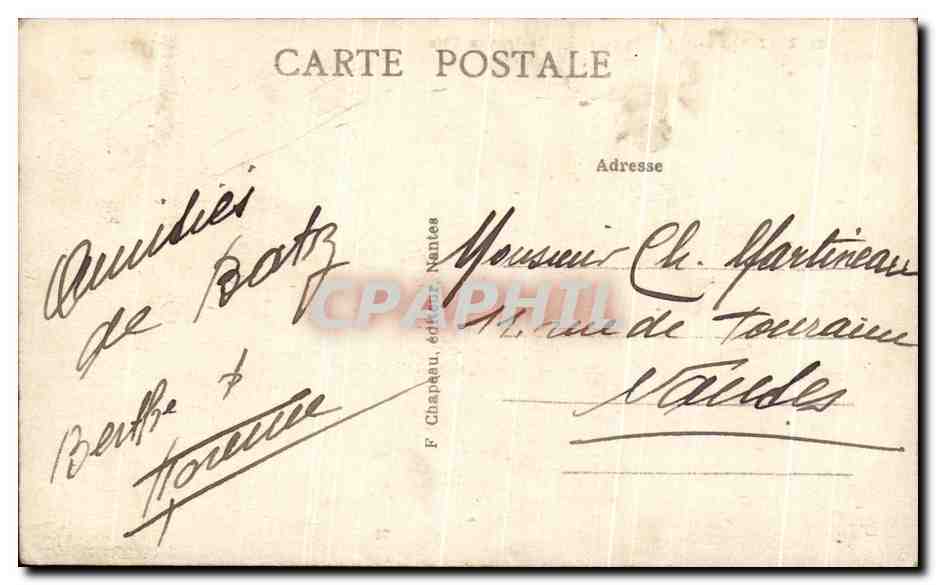 CPA Batz Rochers sur la Grande Cote — Rückseite