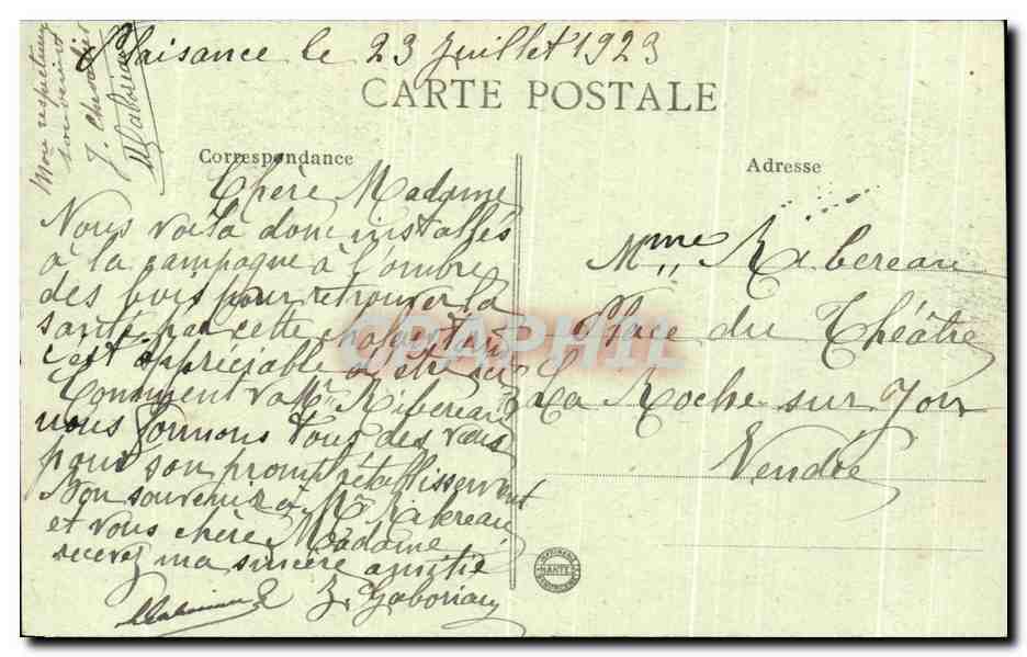 CPA Mauze Le Moulin a drap — Rückseite