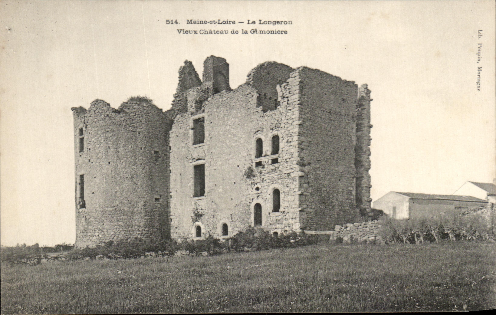 CPA Maine et Loire Le Longeron Vieux Chateau de la Giminiere