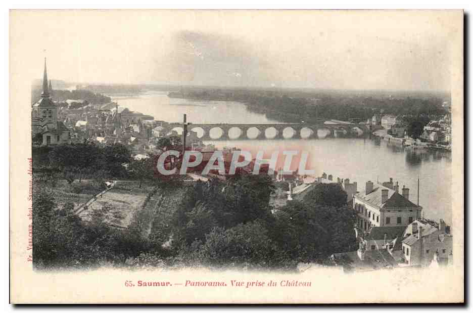 CPA Saumur Panorama Vue prise du Chateau