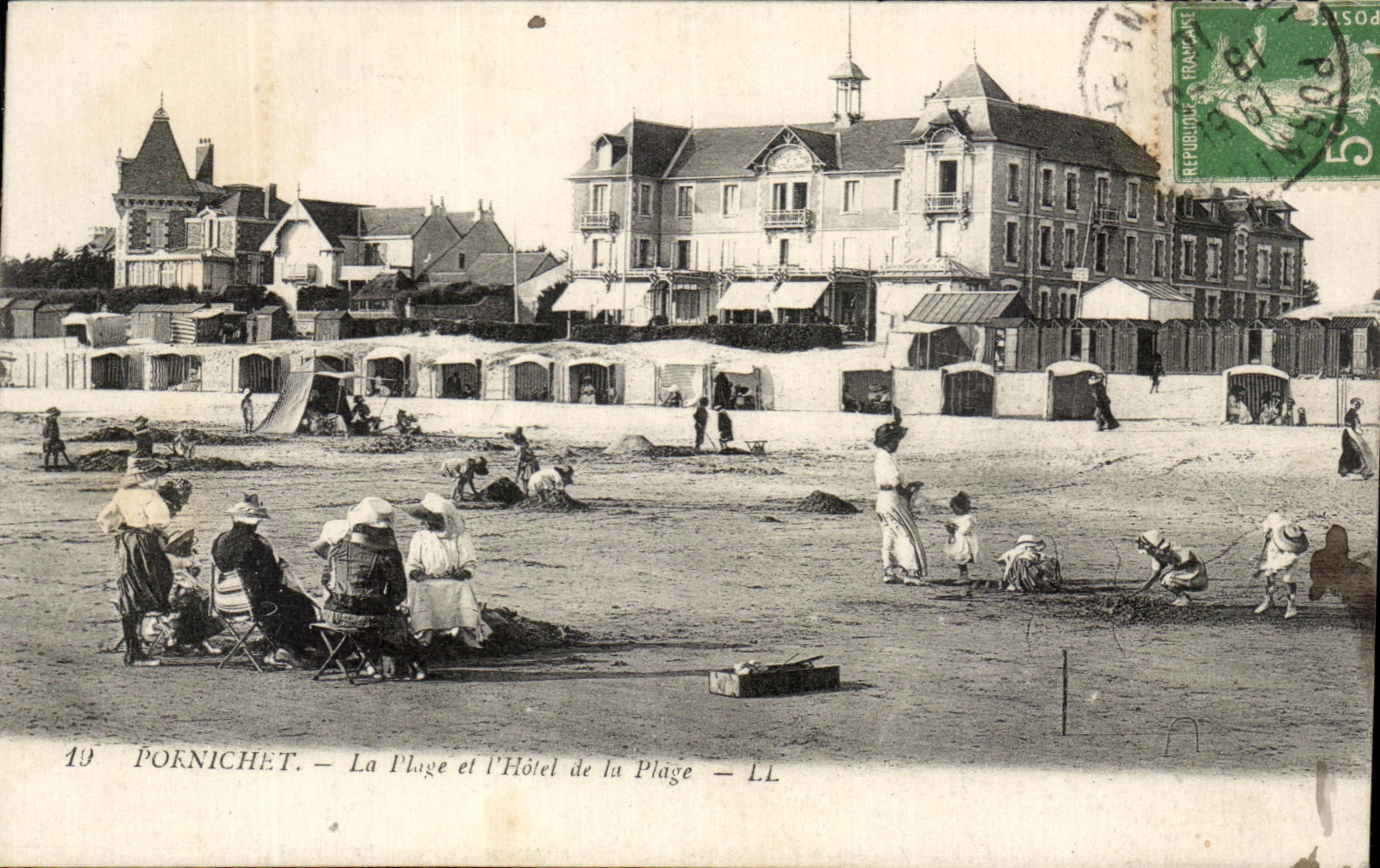 CPA Pornichet La Plage et l'Hotel de la Plage