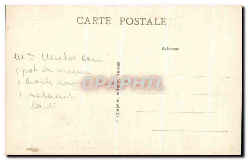 CPA Nantes Chateau des Ducs de Bretagne Le Puits et l'Entree de la tour de la couronne d'or — Verso