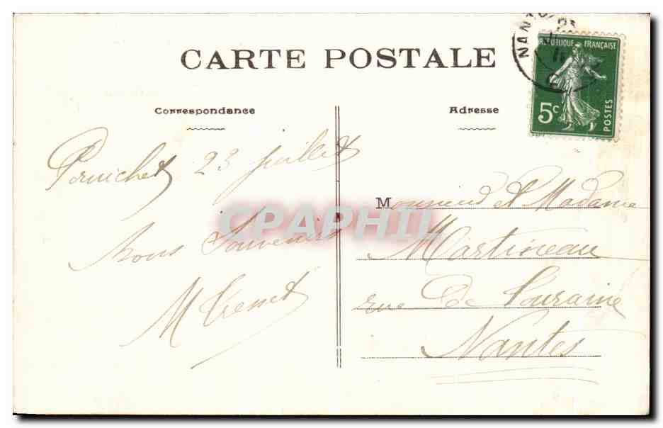 CPA Pornichet L'Avenue Du Casino Et Ker Alger — Rückseite