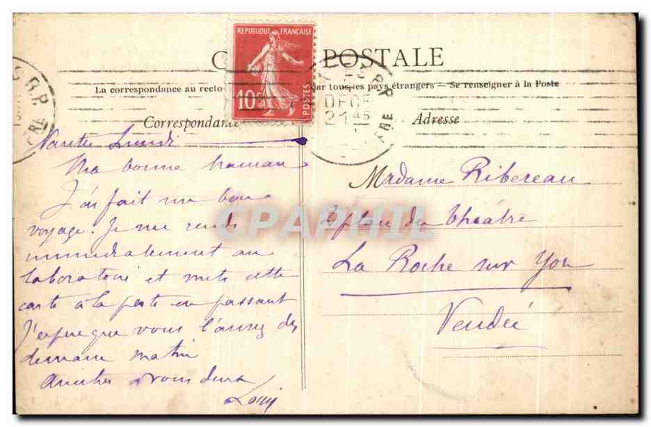 CPA Nantes la Statue du Connetable Bertrand Duguesclin Cours Saint Andre — Verso