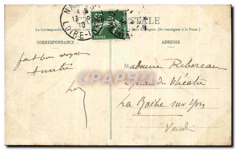 CPA Nantes Notre Dame de Toute Joie — Rückseite