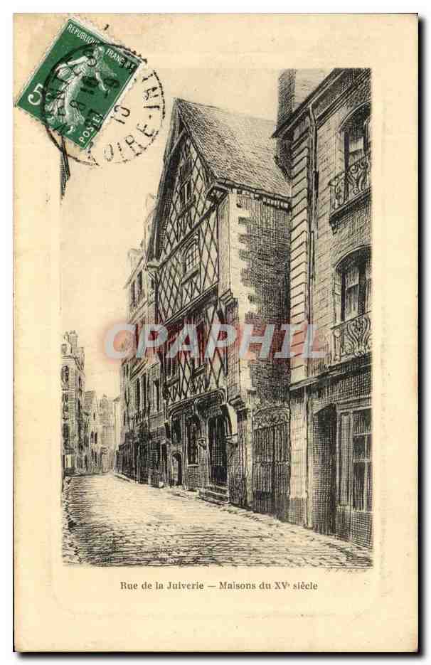 CPA Nantes Rue de la Juiverie Maisons du 15eme Judaica