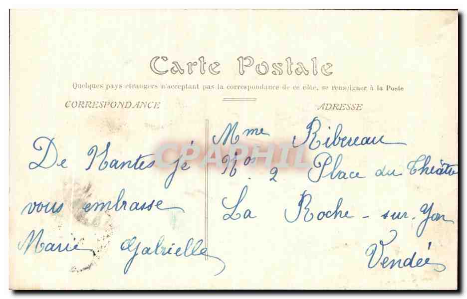 CPA Nantes L'Eglise St Donatien — Rückseite
