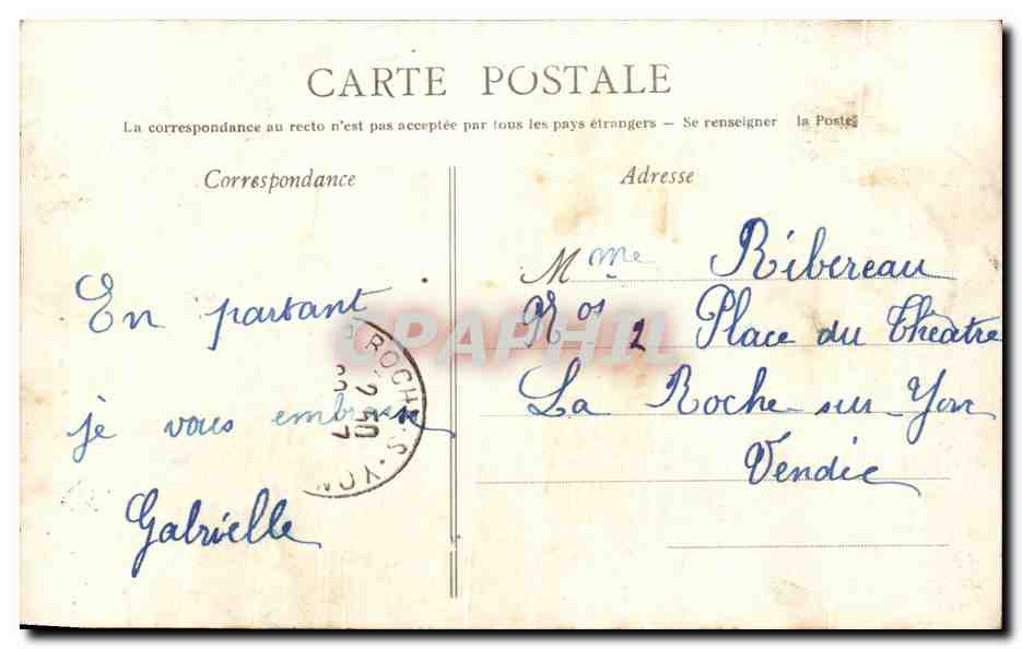 CPA Nantes Eglise St Donatien La Grande nef — Verso