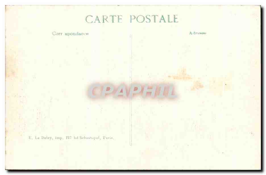 Baron (Oise), près de Nantheuil-le-Haudoin — maison d'Albéric Magnard bombardée en 1914 — E. Le Deley, imp. 127 bd Sebastopol, Paris — Rückseite