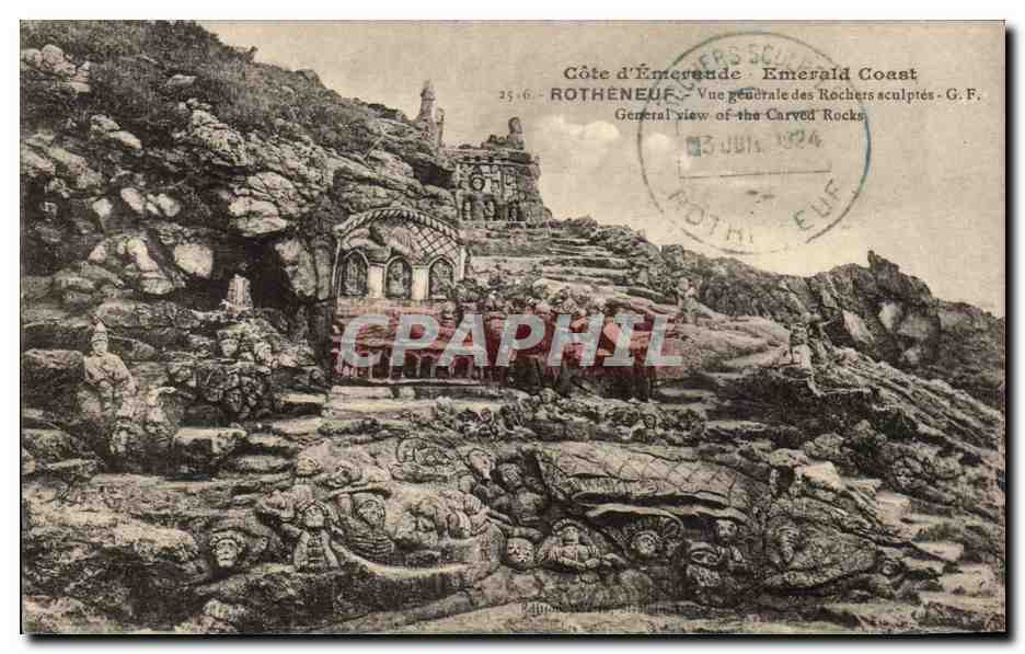 Côte d'Émeraude - Vue générale des Rochers sculptés - G.F.