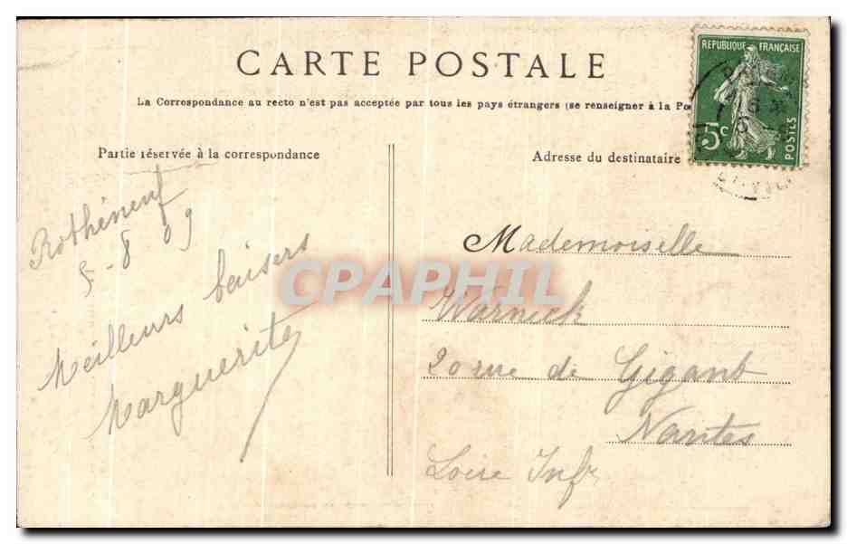 Côte d'Émeraude — Le Tombeau de Saint-Budoc — ROTHENEUF G.F. — Verso