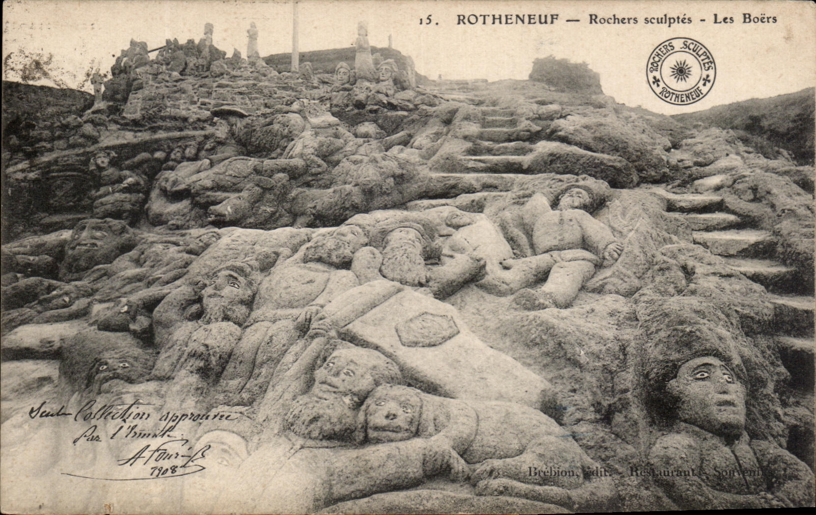 Rotheneuf — Rochers sculptés - Les Boërs — Éditeur Breebion