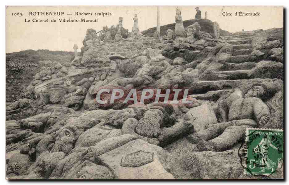 Rotheneuf — Rochers sculptés — Le Colonel de Villebois-Mareuil