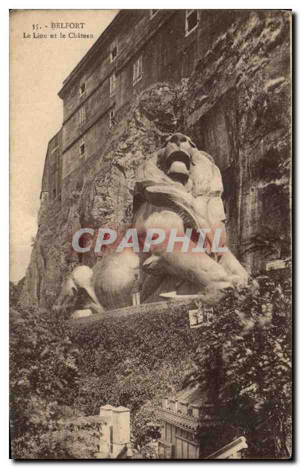 CPA Belfort Le Lion et le Chateau