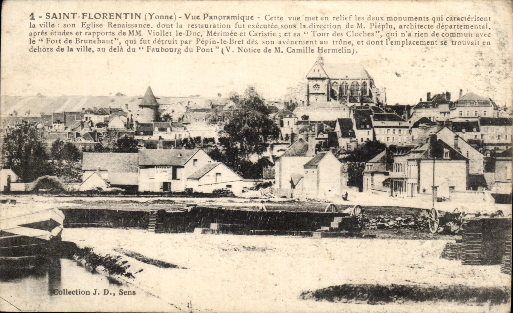 CPA Saint Florentin Vue Panoramique Catre vue met en relief