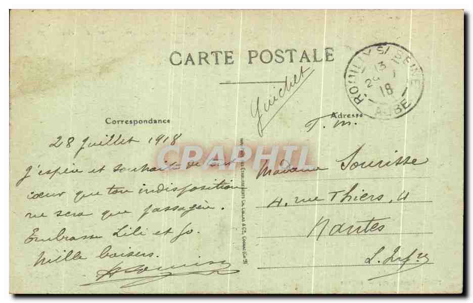 CPA Sens Le Nouveau Pont livre a la Circulation le 1er decembre 1912 — Rückseite