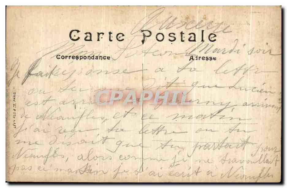 CPA Auxerre Vue prise de Saint Pierre Cote de l'horloge — Verso