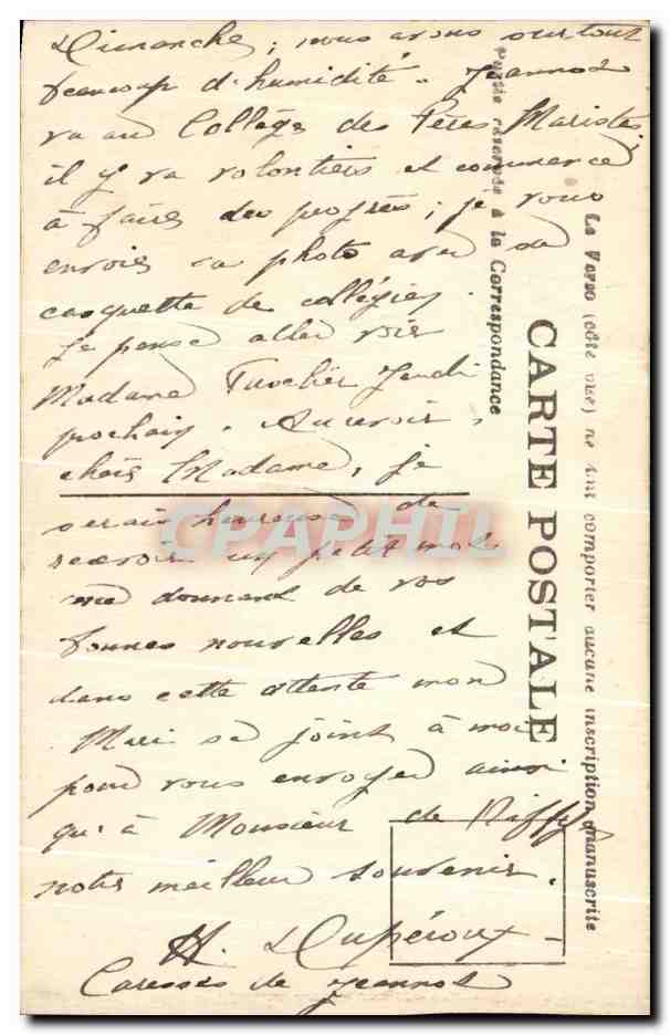 CPA Cote d'Azur Toulon La Gare et place Albert 1er — Rückseite