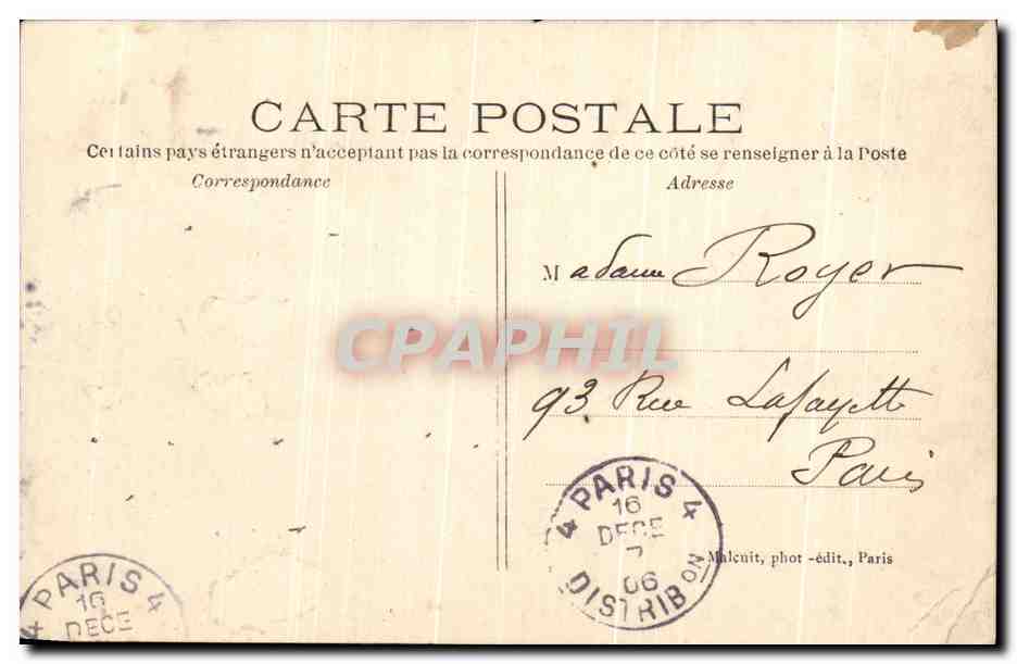 CPA Becon Les Bruyeres Rue Armand Sylvestre — Rückseite