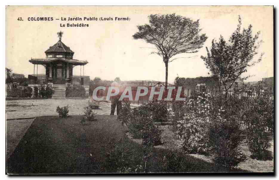CPA Colombes Le Jardin Public Le Belvedere