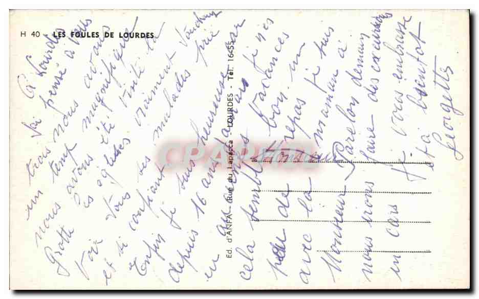 CPA Je desire quil Vienne du Monde les Foules De Lourdes — Verso