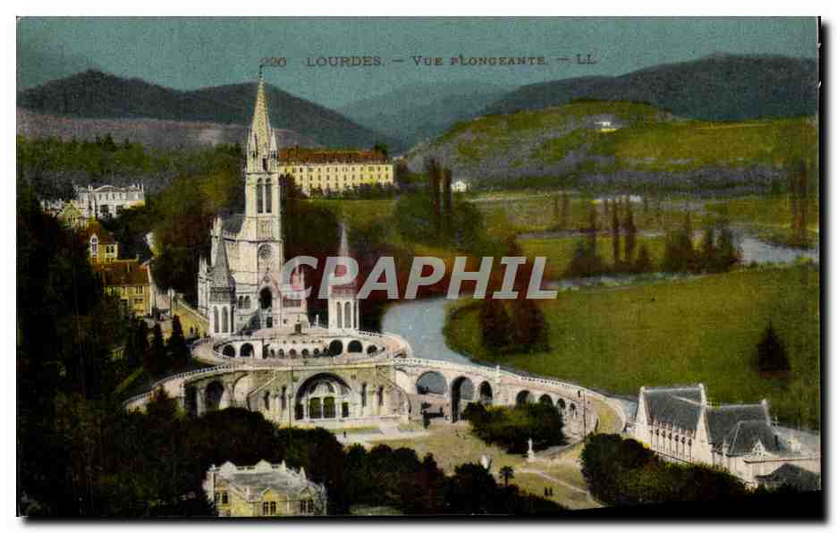 CPA Lourdes Vue Plongeate
