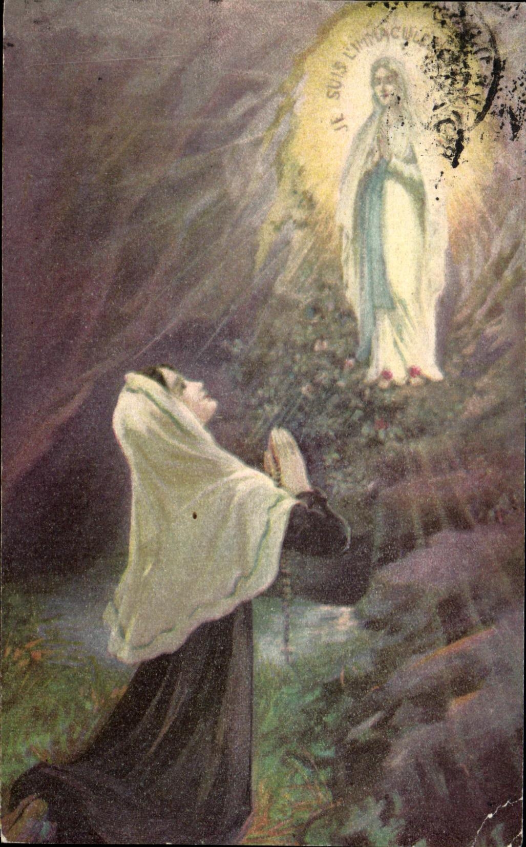CPA La Vie De Bernadette Je suis Immaculee Conception Soy la Immaculada Concepcion