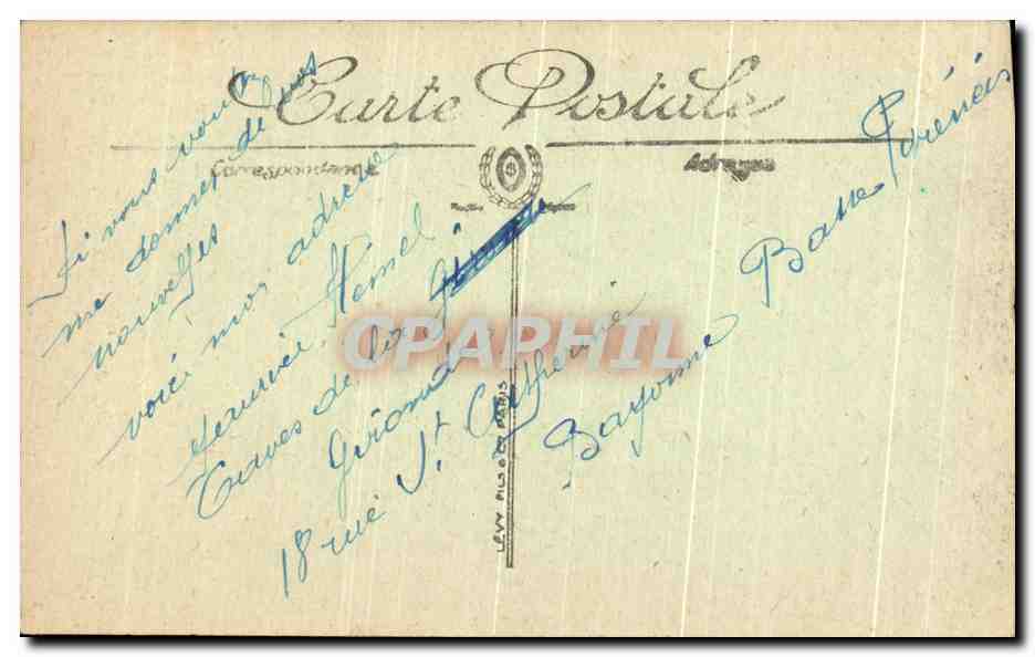 CPA Bayonne La Porte d'Espagne  — Verso