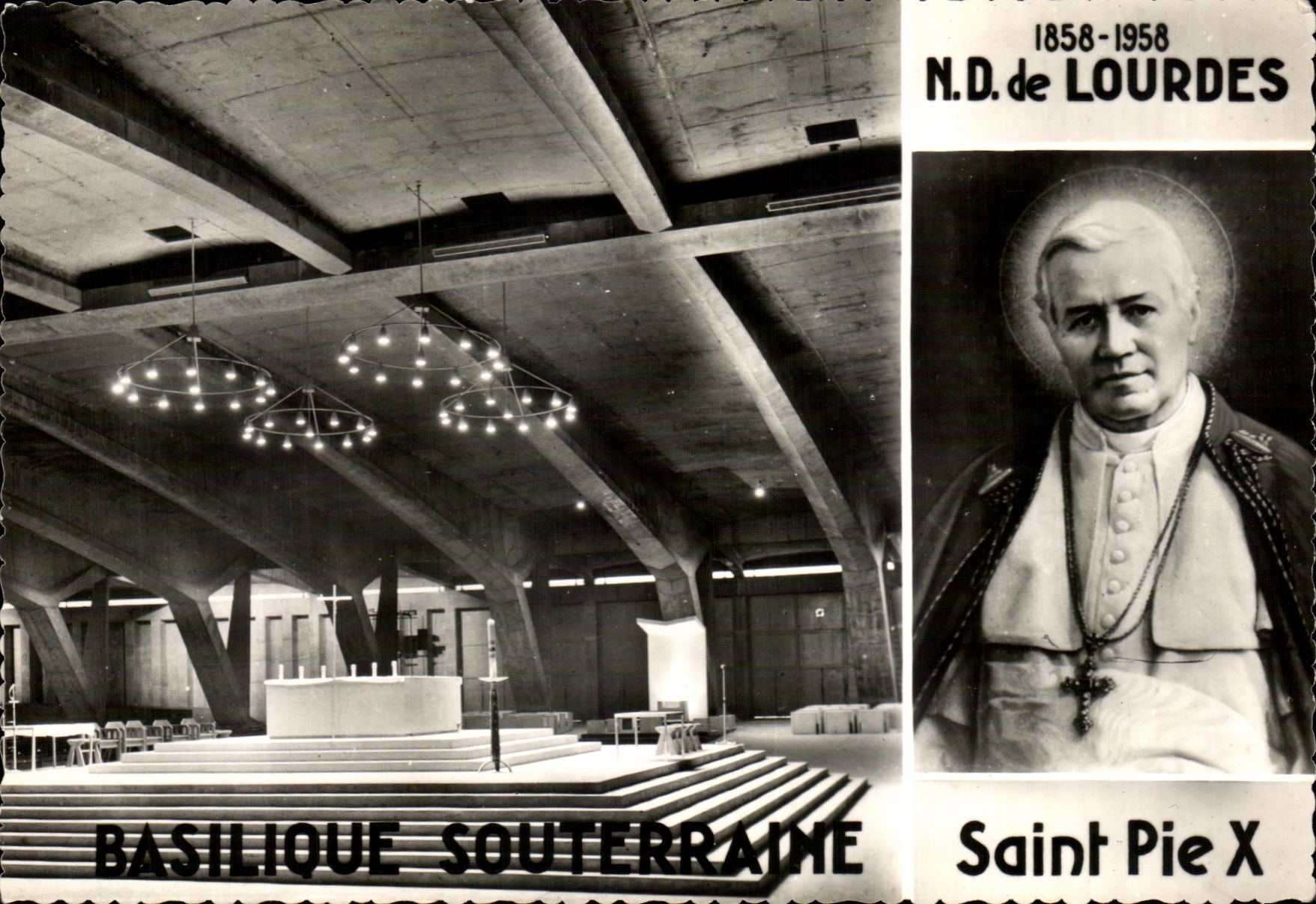 CPA Lourdes Basilique souterraine Saint Pie X