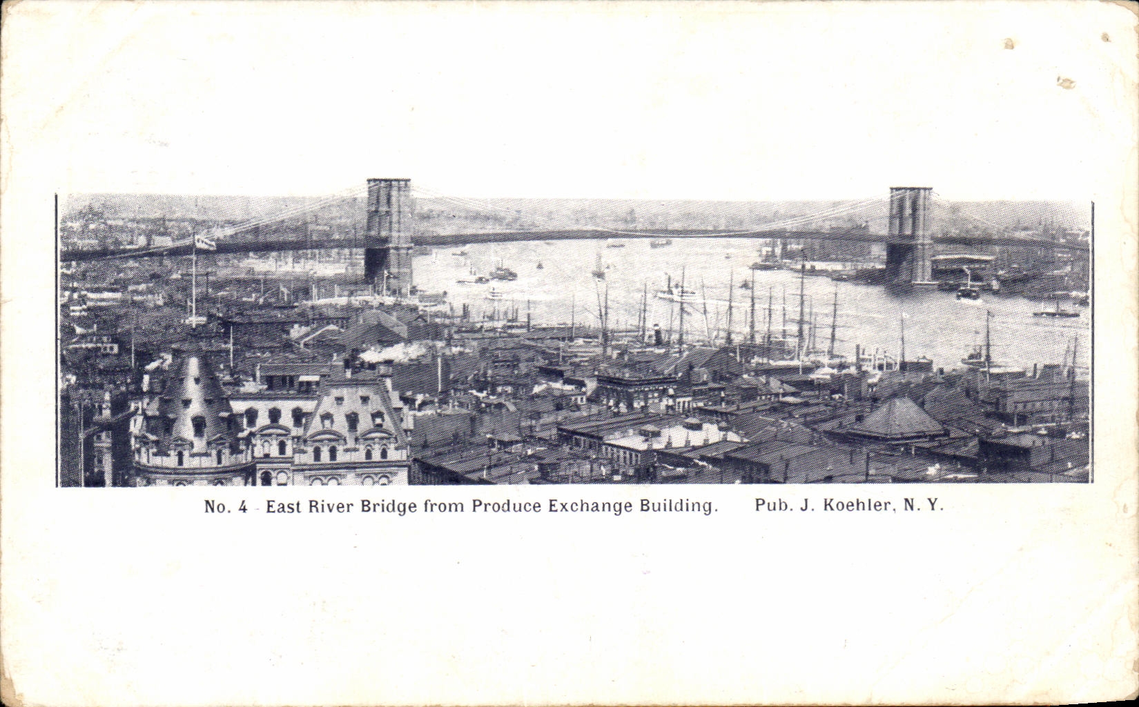 CPA East River Bridge From Produce Exchange Building New York