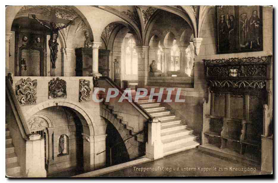 Treppenaufstieg v.d. untern Kappelle zum Kreuzgang — Schweiz. Landesmuseum, Raum 8