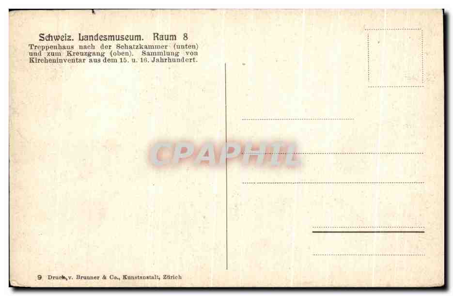 Treppenaufstieg v.d. untern Kappelle zum Kreuzgang — Schweiz. Landesmuseum, Raum 8 — Back