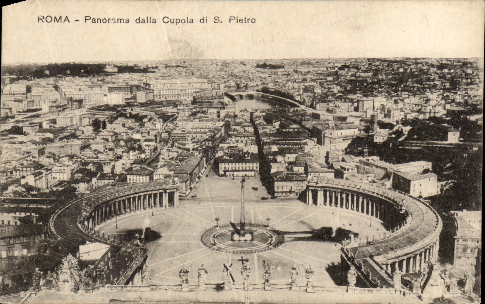 CPA Roma Panorama Dalla Cupola di S Pietro 