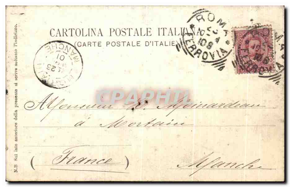 CPA Roma Sala decagona delle Terme di Gallieno — Rückseite