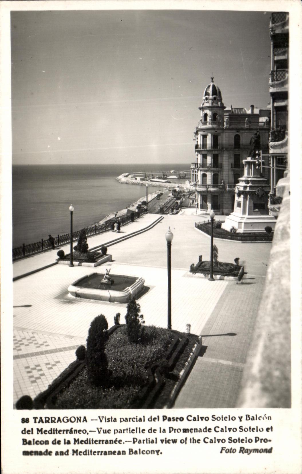 CPA Tarragona Vista parcial del pasco Calvo Soleloy Balcin del