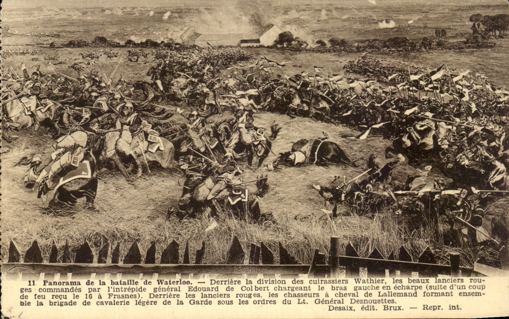 Bataille de Waterloo — Panorama — Desaix, édit. Brux.