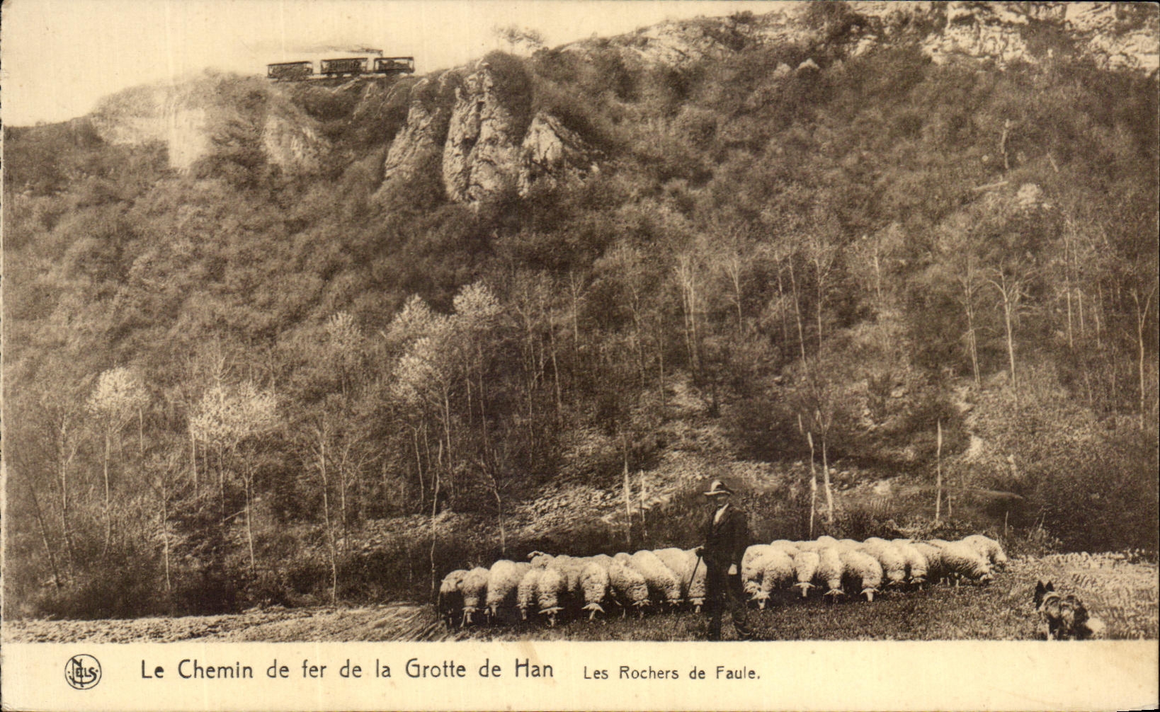 Les Rochers de Faule — Le Chemin de fer de la Grotte de Han — éditeur JELS, n° de série non visible