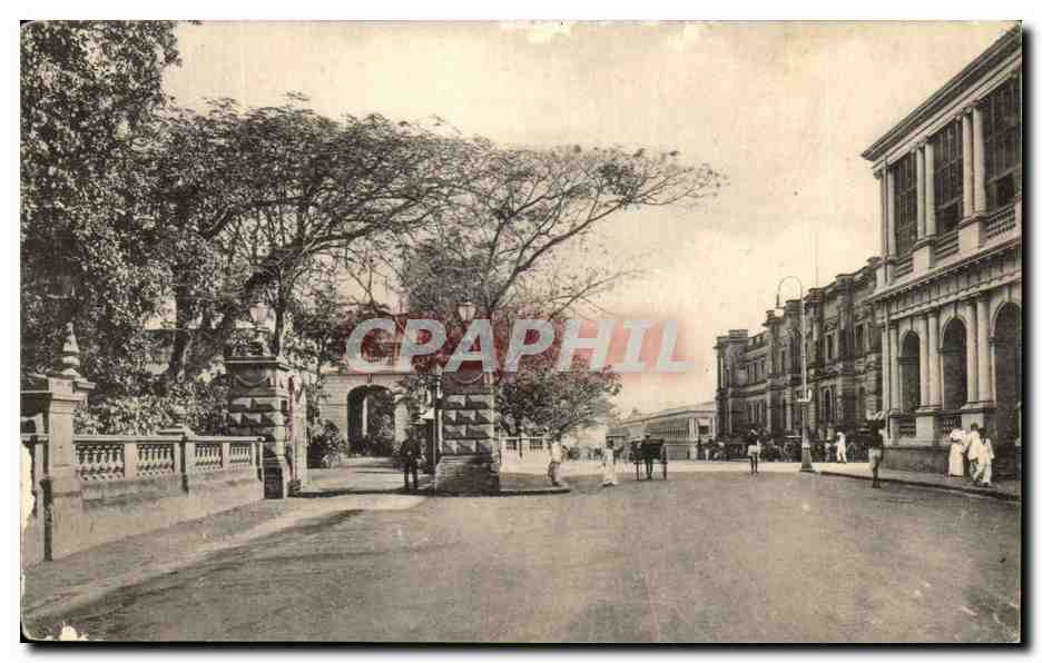 CPA Colombo Queen's street showing Queen's House Colombo