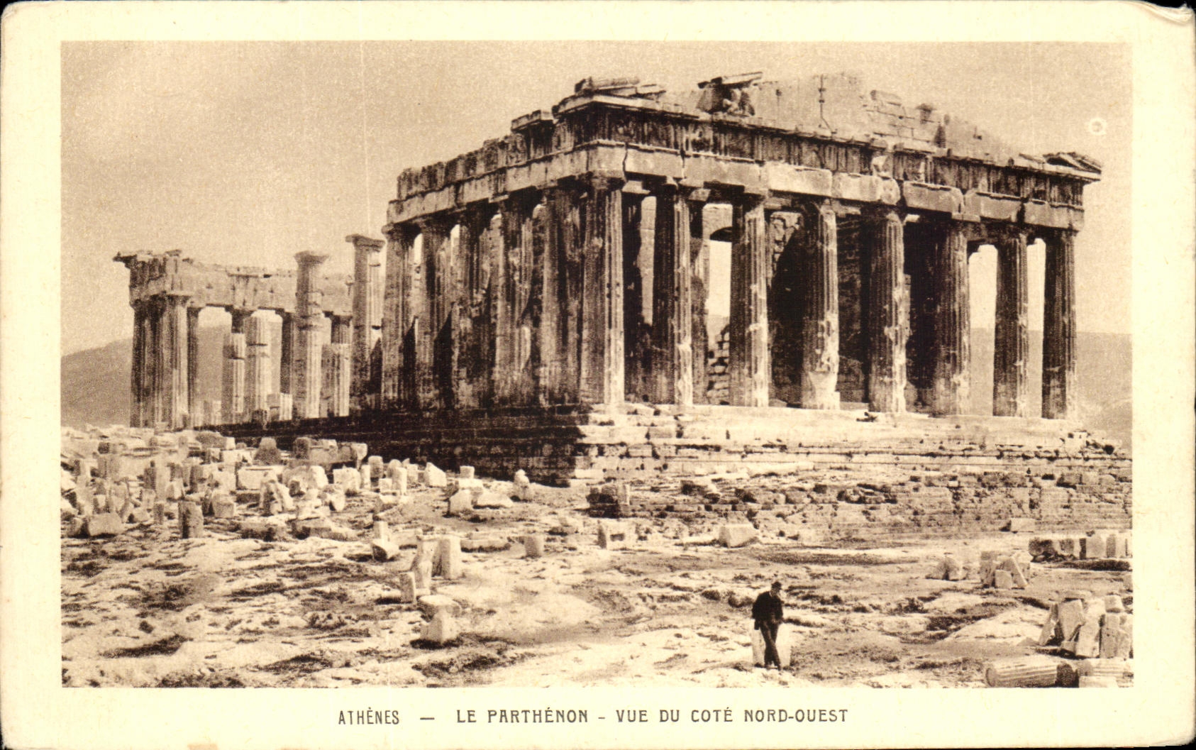 Athènes — Le Parthénon — Vue du côté nord-ouest
