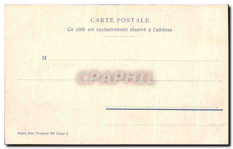 CPA Exposition Universelle et Internationale Liege 1905 Palais de Fetes — Rückseite