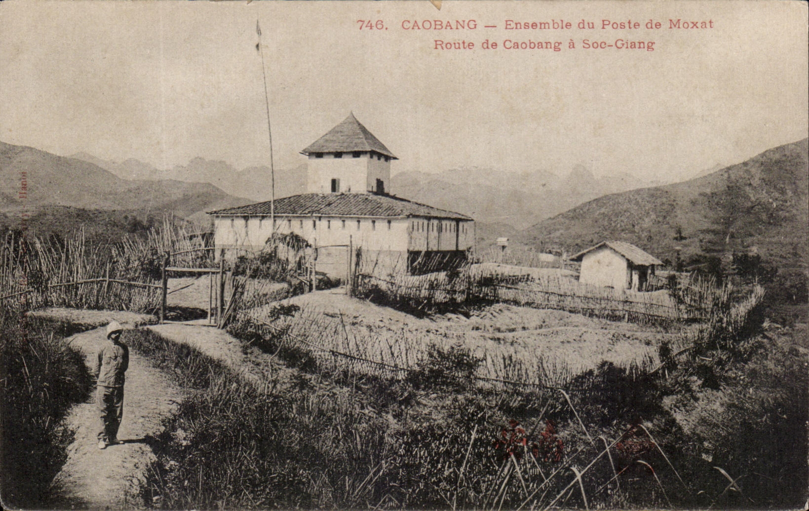 CPA Caobang Ensemble du Poste de Moxat Route de Caobang a Soo Giang Vietnam 