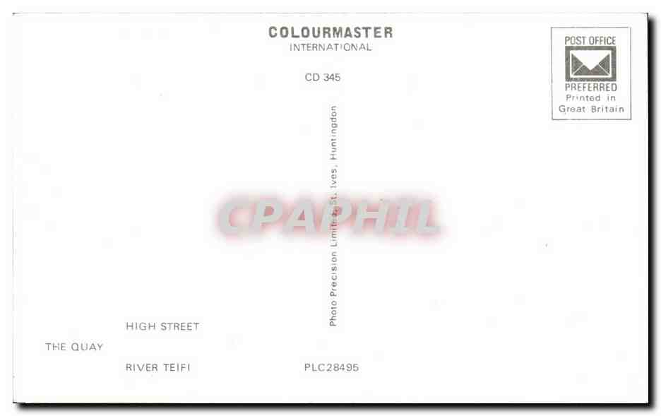 CPA Cardigan High Street The Quay River Teifl — Rückseite