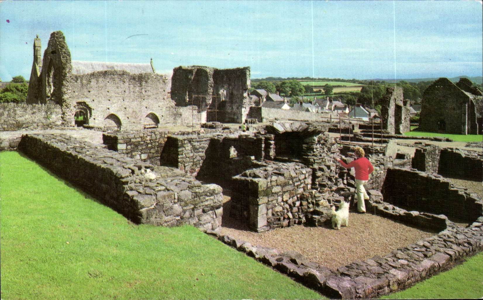 CPA Abbey Ruins St Dogmael's Cardigan 