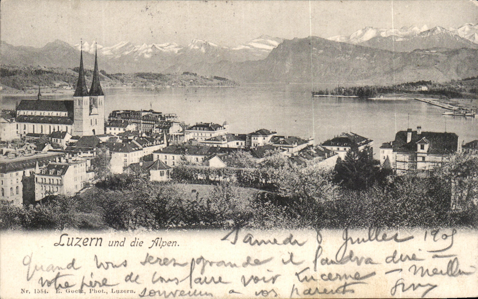 CPA Luzern und die Alpen 
