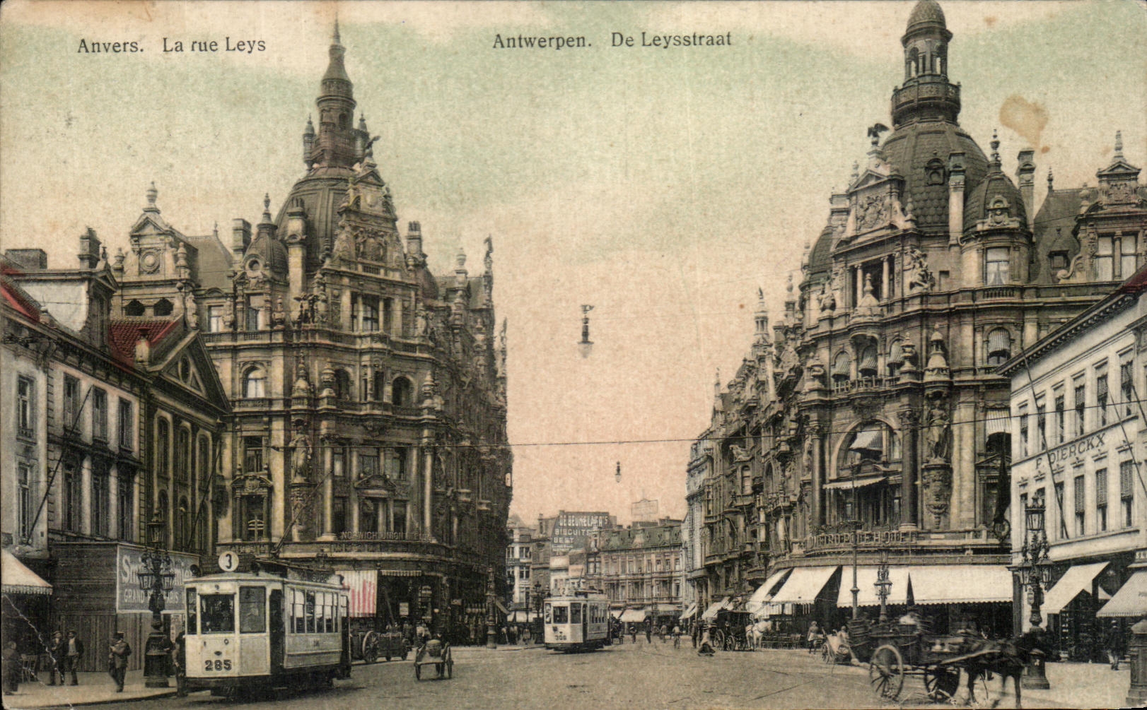 CPA Anvers La Rue Leys Antwerpen De Leysstraat