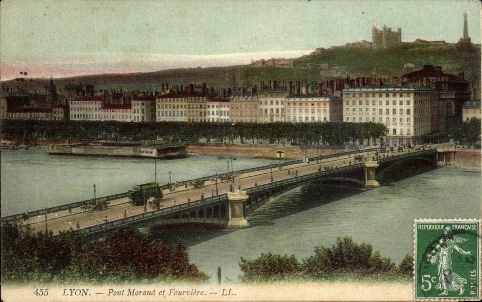 LYON. — Pont Morand et Fourvière. — LL. — 455