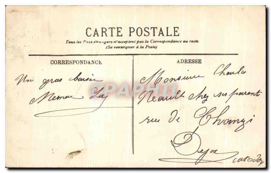 CPA Chalon Sur Saone Le Quai Gambetta et Saint Pierre — Rückseite