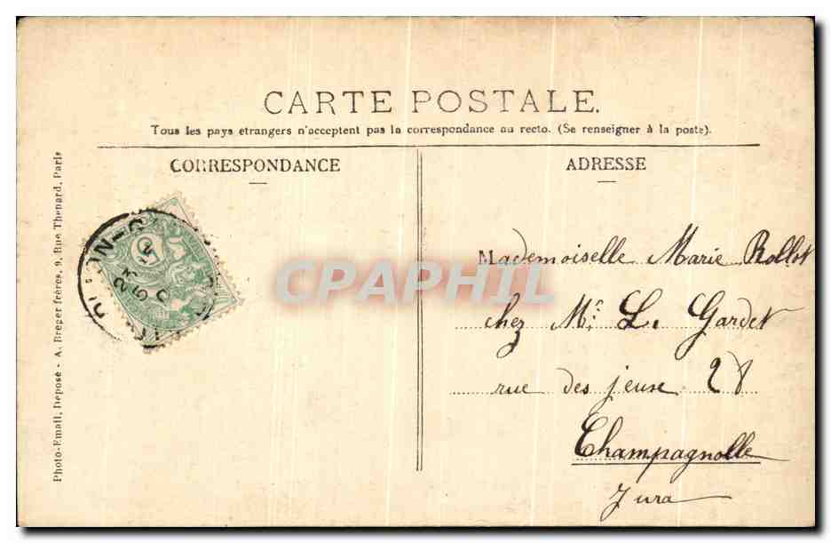 CPA Dijon Place Etienne Dolet Statue de St Bernard — Verso